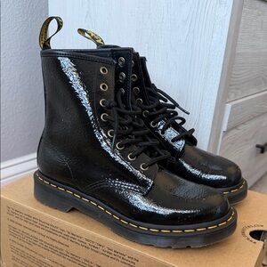 Dr. Martens Shiny Black Lace-Up Boots
